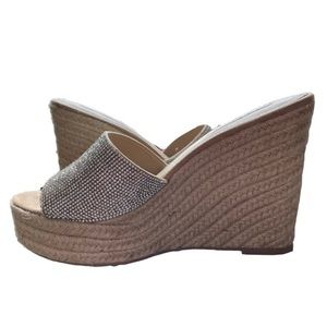 Steve Madden rhinestone bling wedges